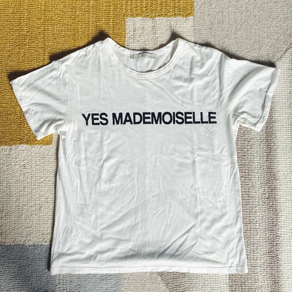 Zara Tops - Zara TRF Yes Mademoiselle Tee